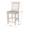 International Concepts Seattle Counter Height Stool, 24" Seat Height, Unfinished S-112 - alternate 7